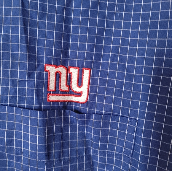 ANTIGUA Men's Checkered Pattern Dress Shirt w. Giants Logo Embroidered, Size M - Picture 8 of 9